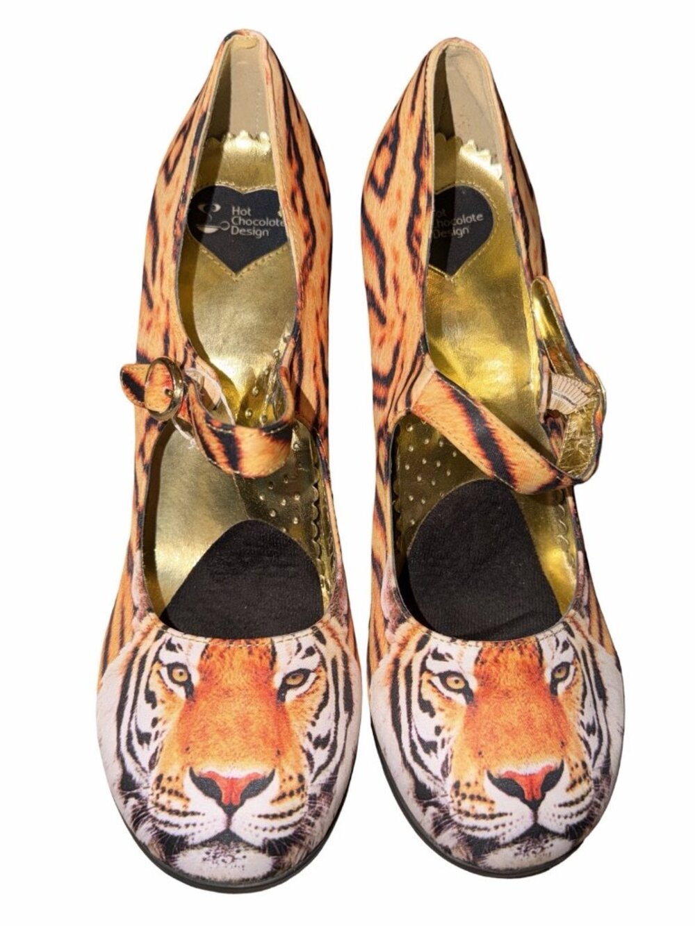 Hot Chocolate Design Chocolaticas Bengals Tiger Mary Jane Heels Size EU 40 US 10